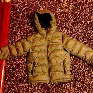 Medium boys marmot olive green puffer coat